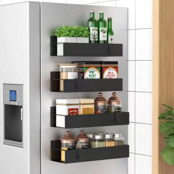 Metal 4 Pack Magnetic Spice Storage Rack Organizer... - Image 2