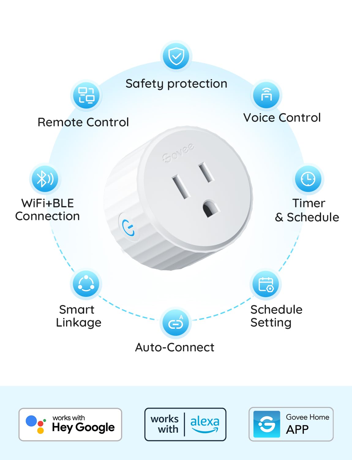 Govee Smart Plug, WiFi Plugs Work with Alexa & Goo... - Image 8